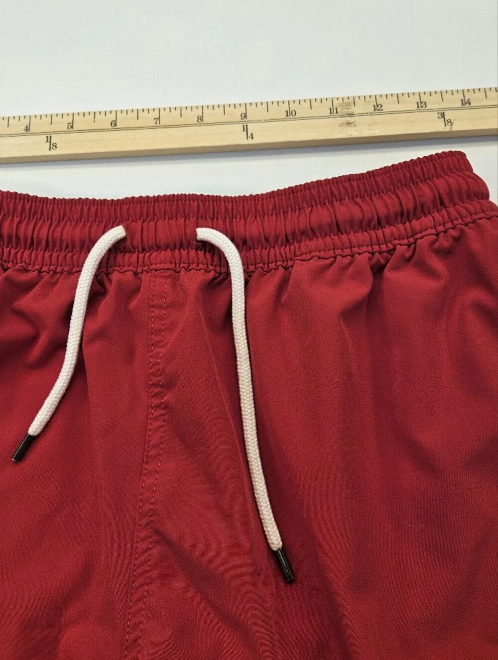 Polo Ralph Lauren Red Lined Swim Shorts Adjustable Waist Mens Size Medium $89